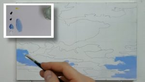 How To Paint A Cloudy Sky Part 1