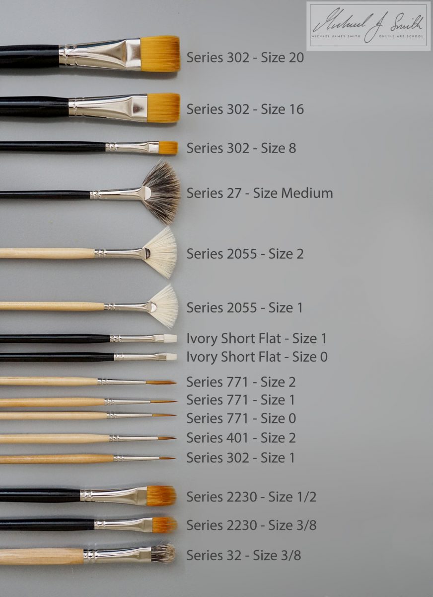 Paintbrushes for Oil Paint Guide  Oil paint brushes, Oil painting videos,  Oil painting basics